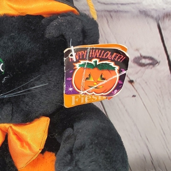 Y2K Fiesta Halloween Meow Witch Black Cat Plush Stuffed Animal Works 10" 🐈‍⬛️ - Picture 8 of 16